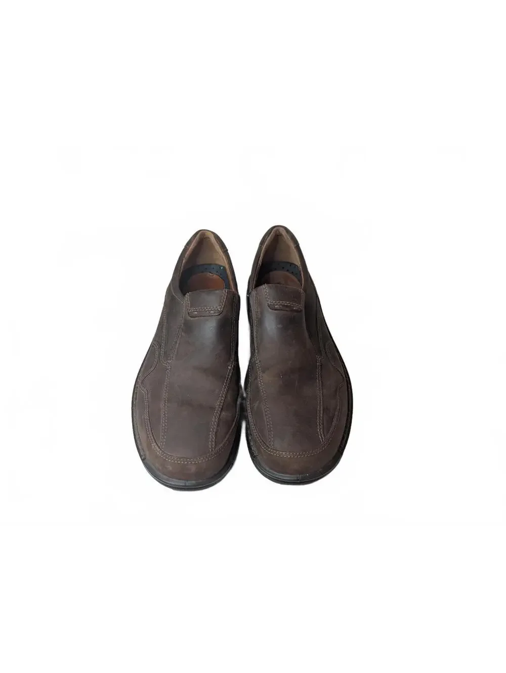 ECCO Men's Fusion II Slip-On Shoes in Coffee Brown Nubuck Leather, Size 46